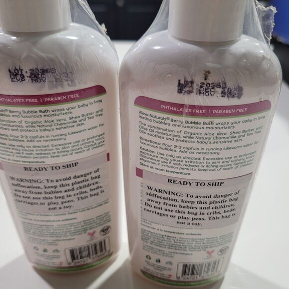 Aleva  Berry Bubble Bath For Babies and Toddlers | Relaxing Set Of 2 Sealed - Picture 2 of 5